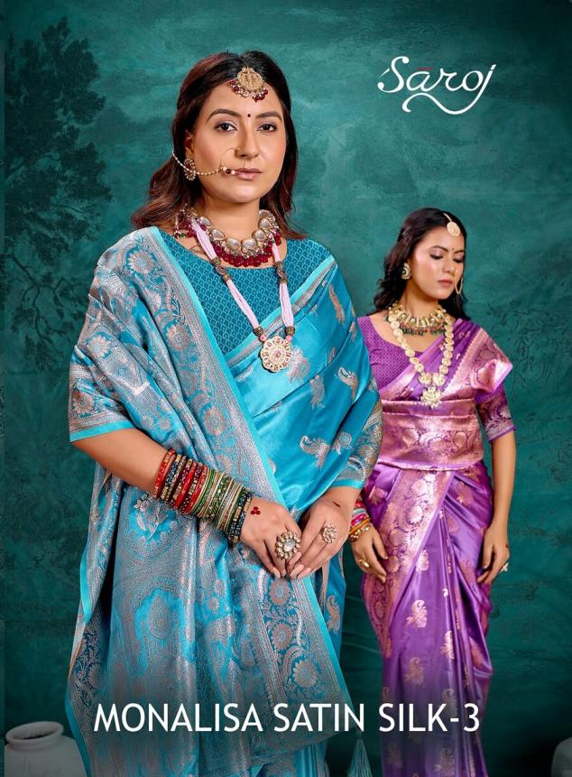 Saroj Monalisa Satin silk vol.3 Satin silk saree