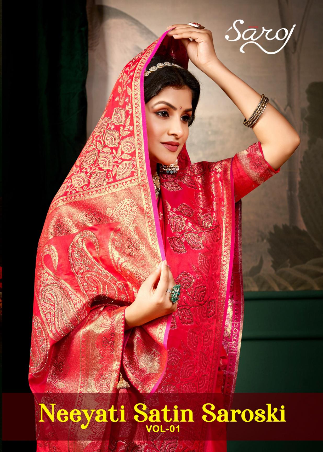 Saroj neeyati satin saroski vol.1 Satin silk saree
