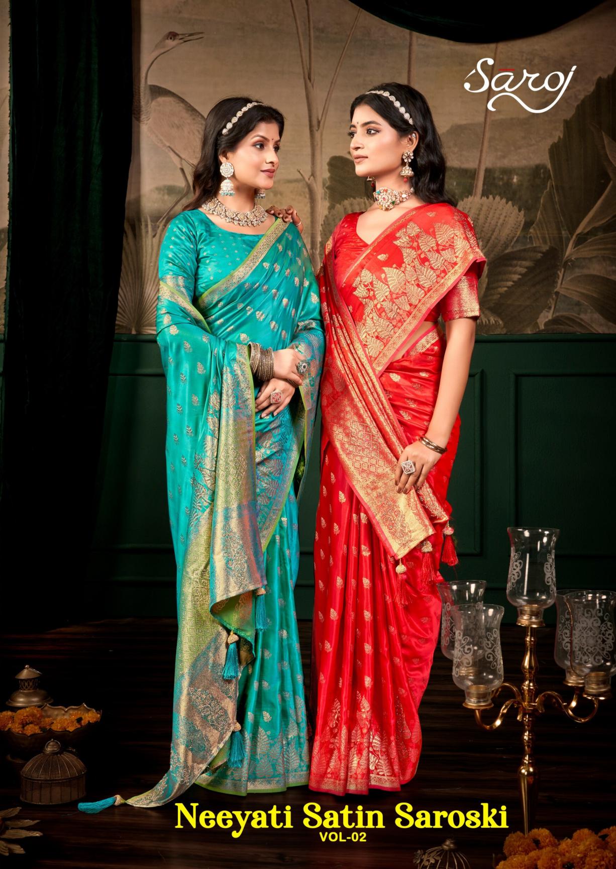 Saroj neeyati satin saroski vol.2 Satin silk saree