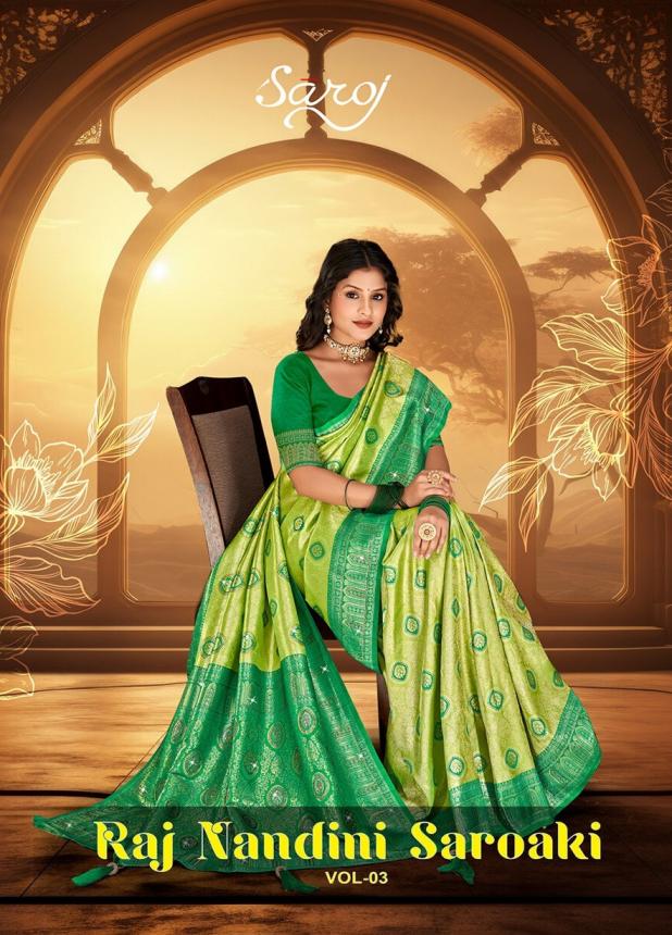 Saroj Raj nandini saroski vol.3  tissue silk saree
