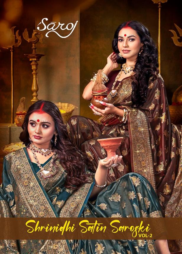Saroj Shrinidhi satin saroski vol.2 satin silk saree