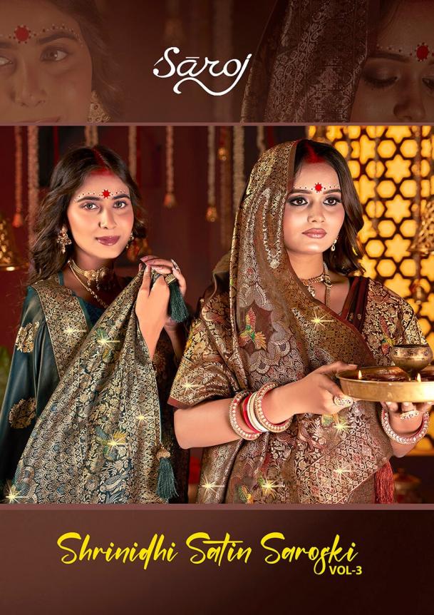 Saroj Shrinidhi satin saroski vol.3 satin silk saree
