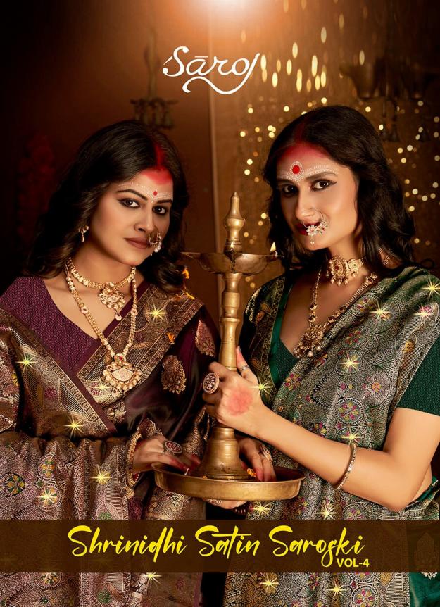 Saroj Shrinidhi satin saroski vol.4 satin silk saree