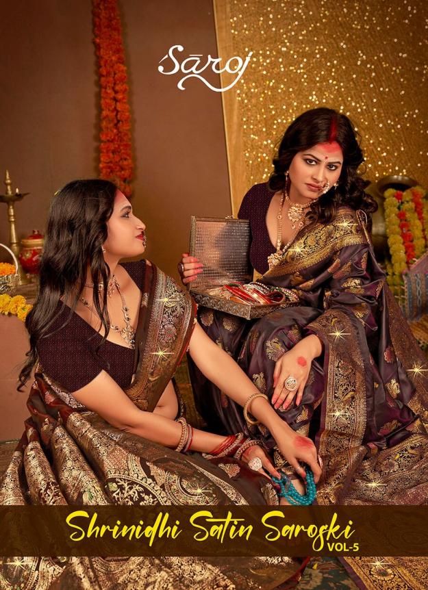 Saroj Shrinidhi satin saroski vol.5 satin silk saree