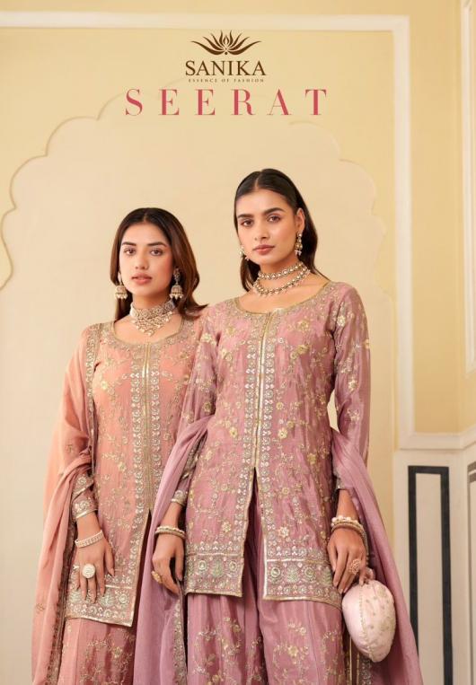 seerat by sanika fashion chinon silk readymade plazzo 3pcs dress