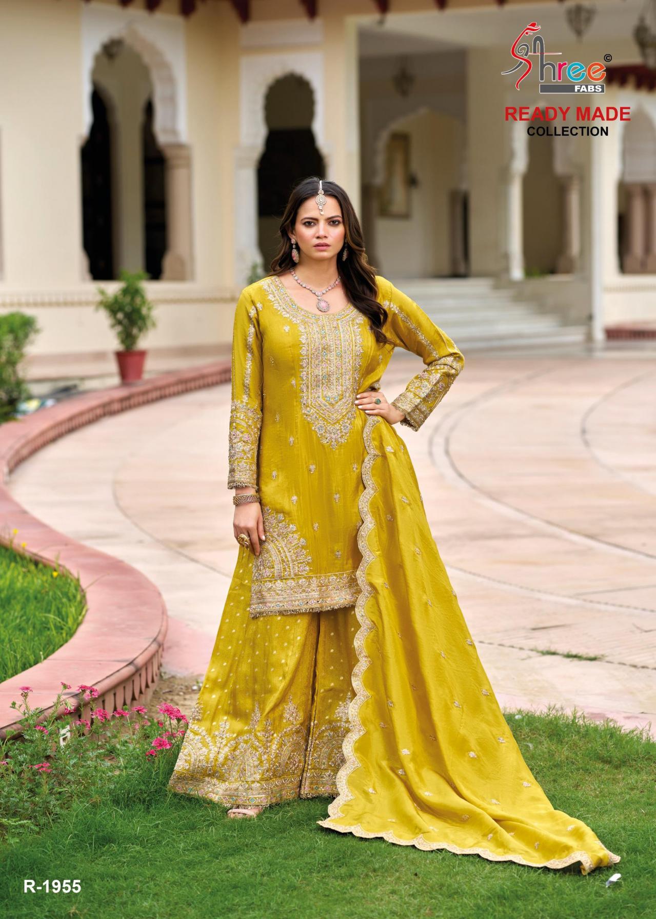 shree fabs 1955 readymade chinon pakistani suits online shopping