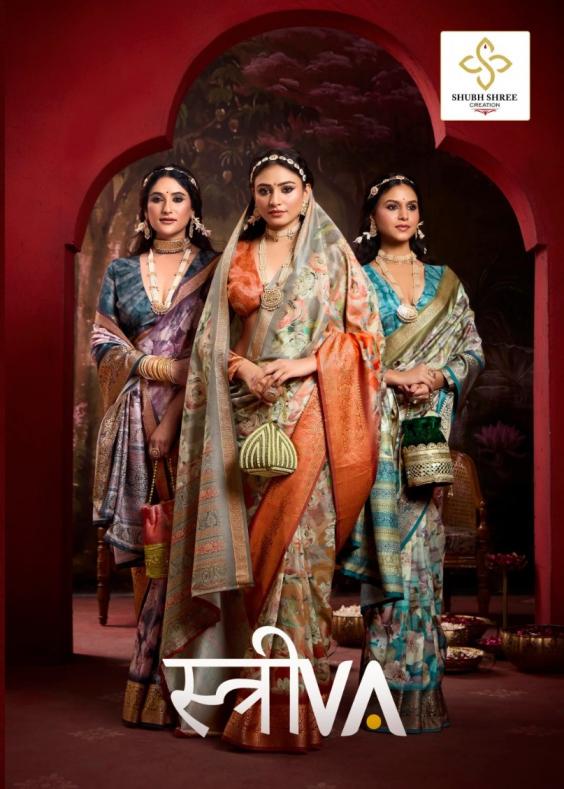 shubh shree creation striva tusser silk shop trendy sarees online 