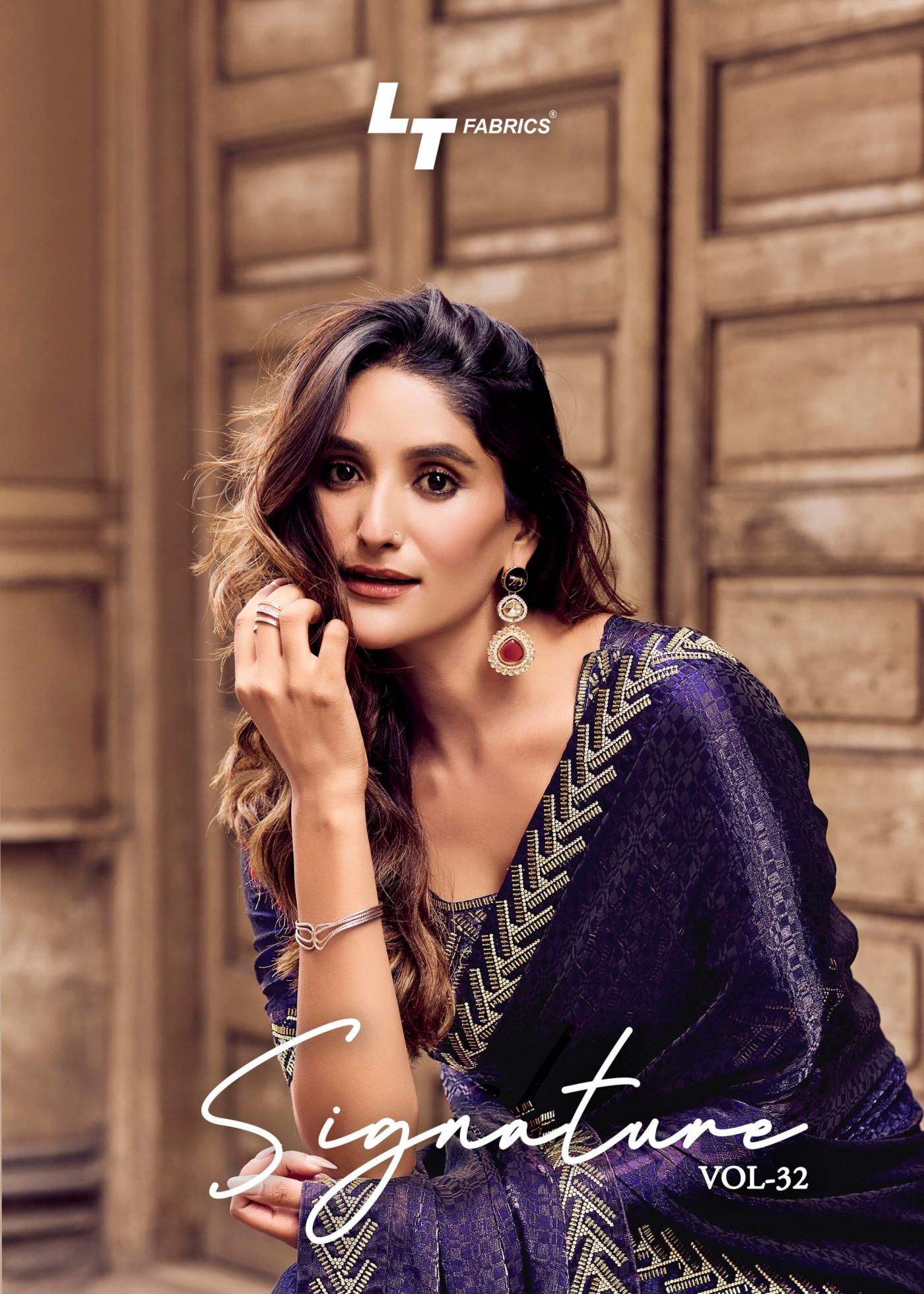 signatur vol 32 by lt fashion malai silk attractive sarees exports 