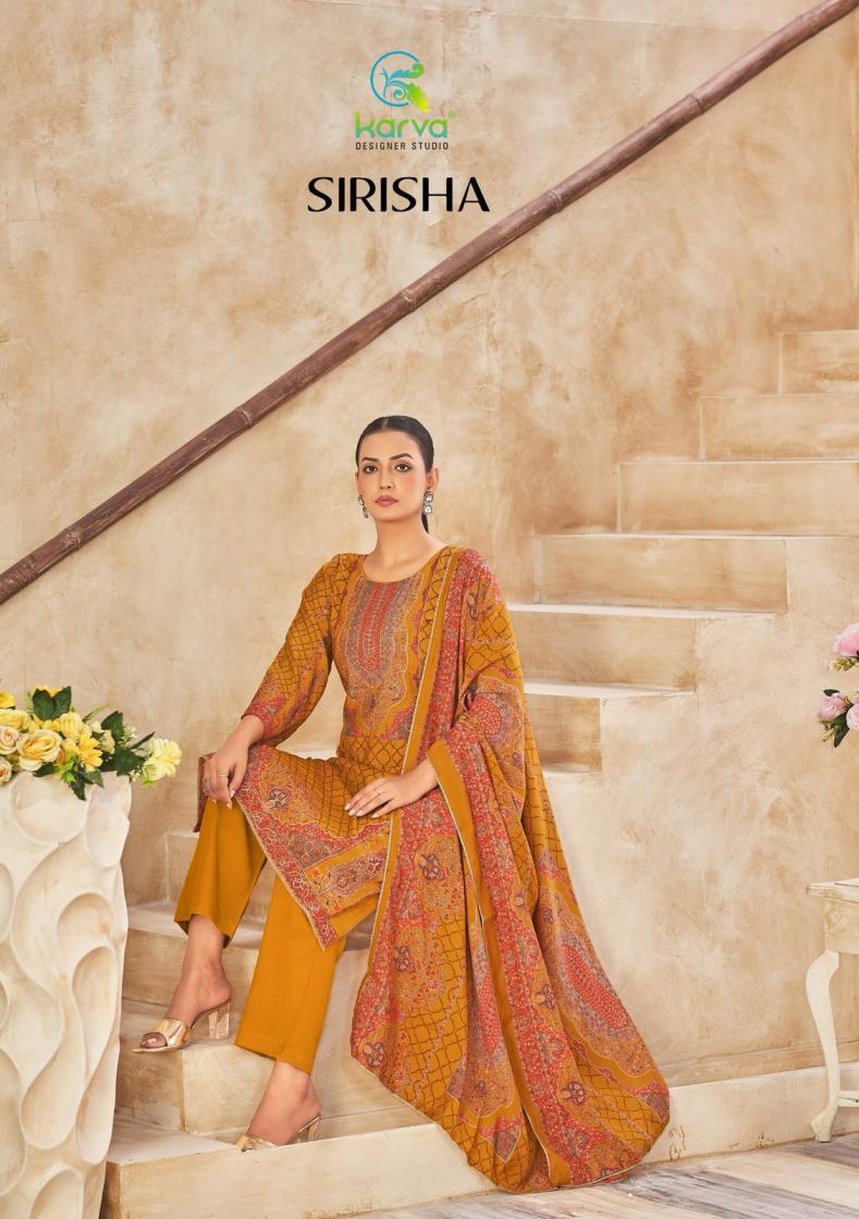sirisha by karva desiner studio modal silk summer beauty suits 