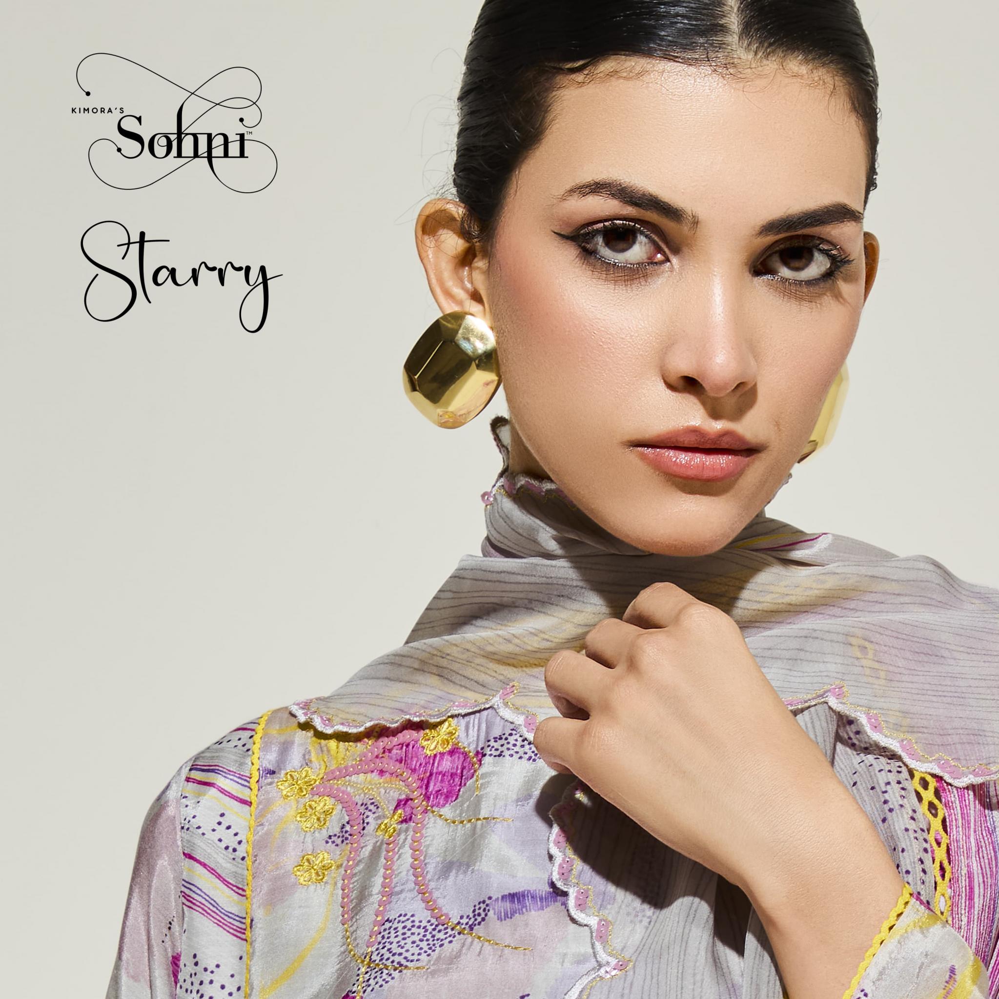 sohni kimora starry vol 33 muslin elegant style dress materials 