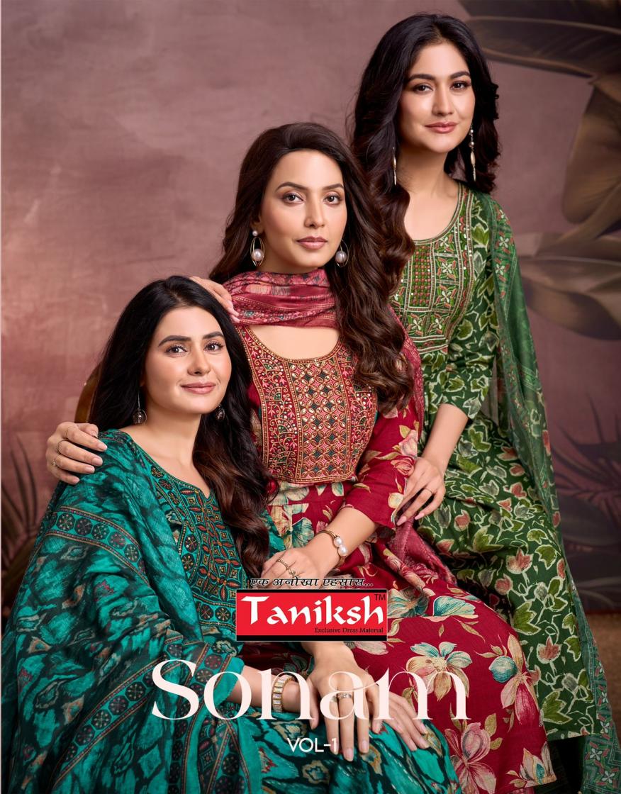 sonam vol 1 by taniksh vertical readymade 3pcs dress