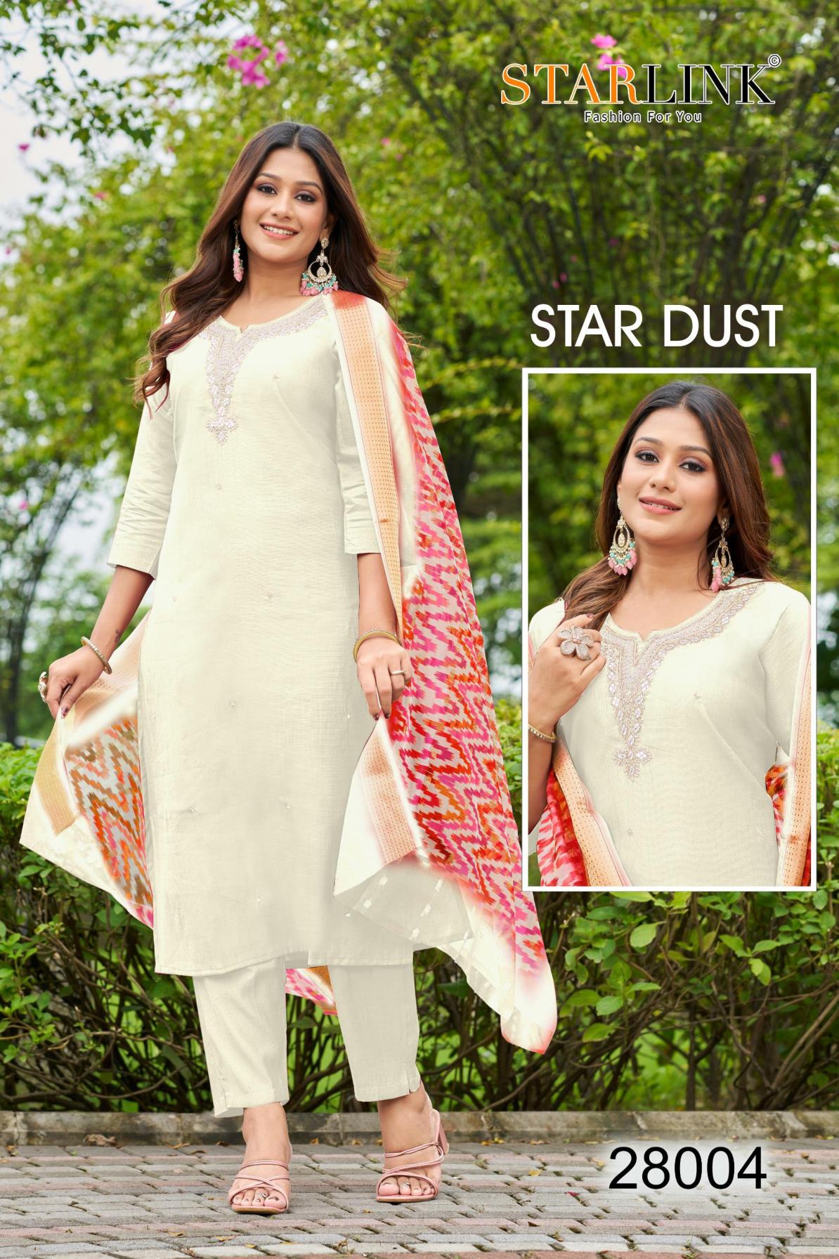 star dust by starlink readymade stylish vatrican dyed combo salwar kameez 