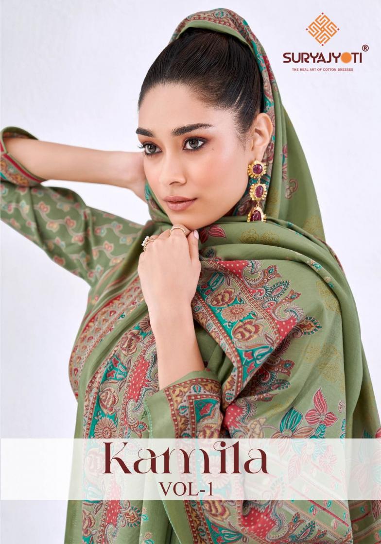 suryajyoti launch kamila vol 1 stylish jam satin suits online shopping 