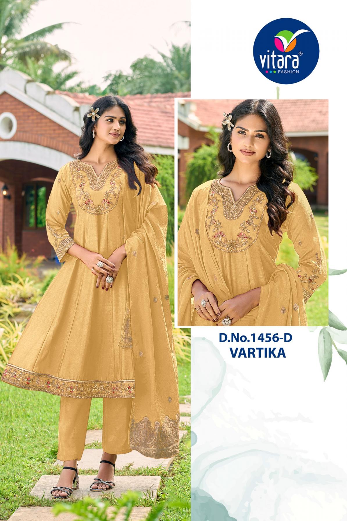 vartika by vitara fashion unique vichitra simar fully stitch combo suit for womens 