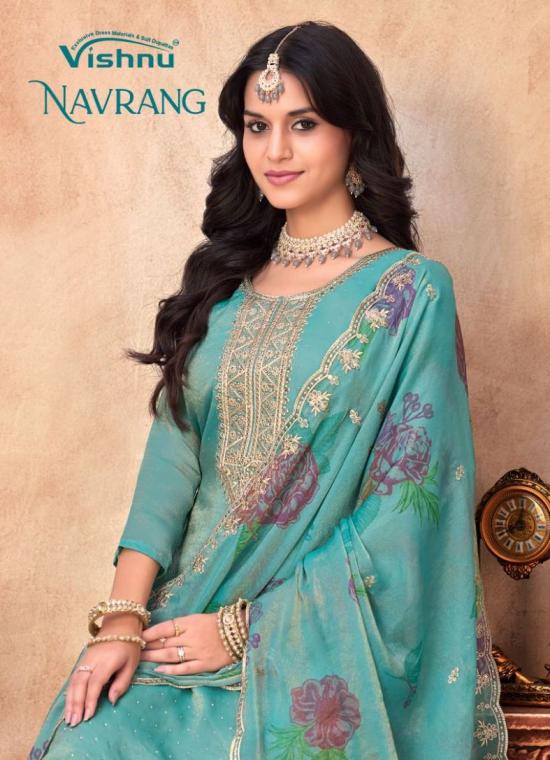 vishnu navrang moss attractive dress materials online 