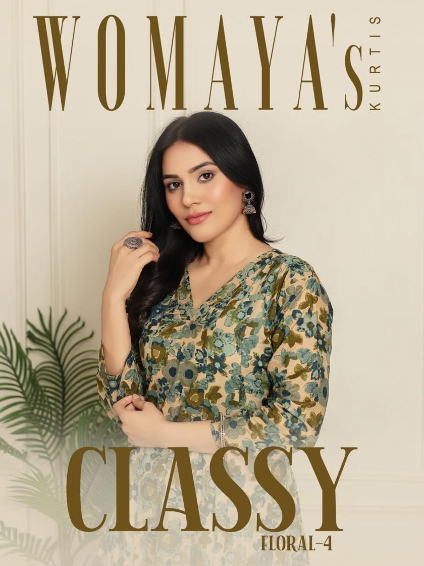 womayas classy floral vol 4 cotton readymade big size 3pcs dress