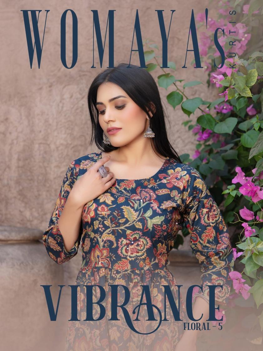 womaya vibrance floral vol 5 readymade stylish cotton combo set gown 