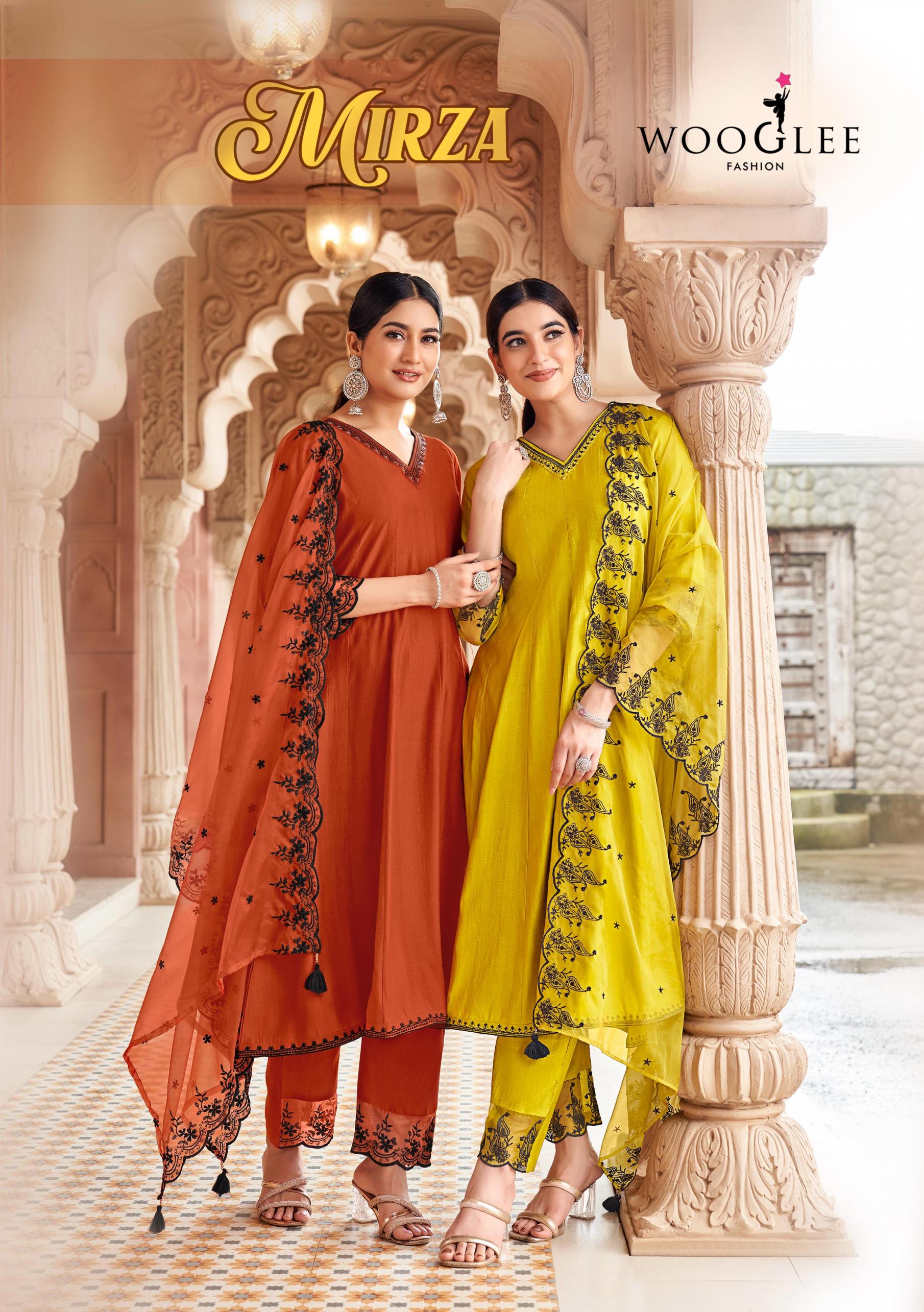 wooglee mirza viscose weaving fully stitch modern salwar kameez