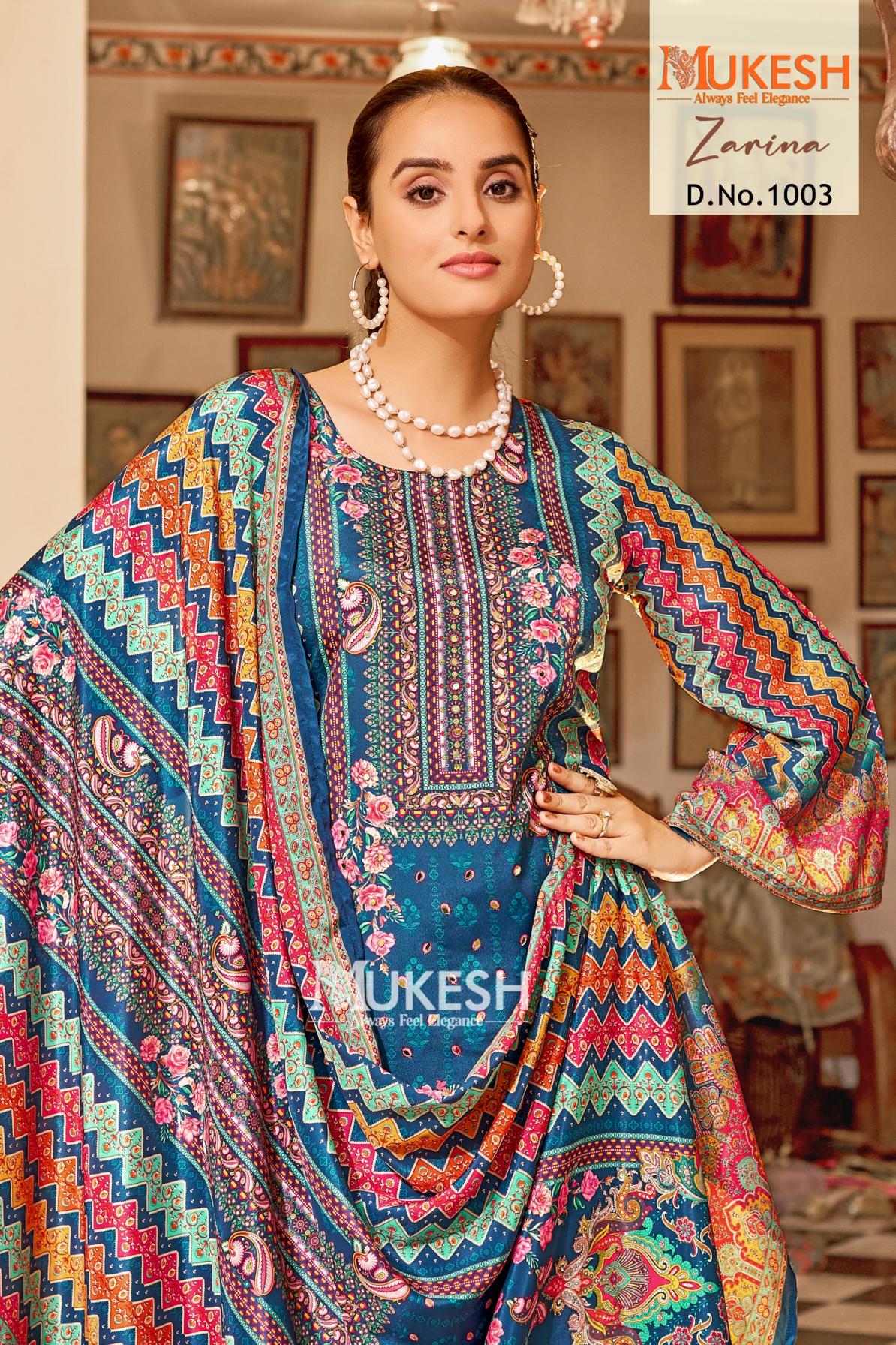 zarina crape silk readymade modern pakistani salwar kameez 