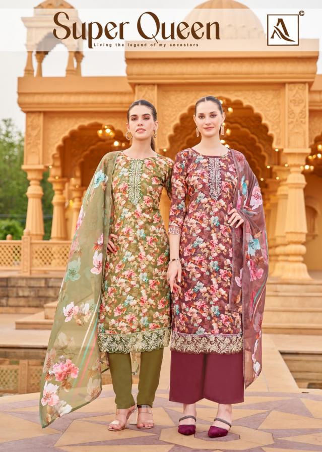 alok super queen viscose rayon modern pakistani 3pcs dress online  