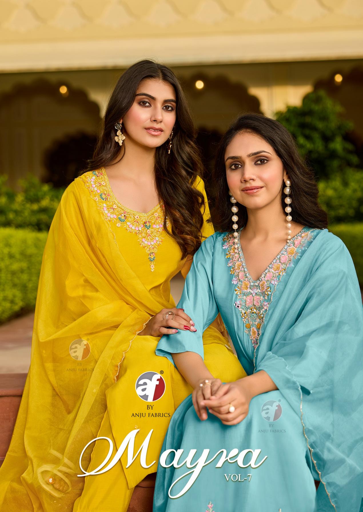 anju fab mayra vol 7 modal silk readymade fashionable 3pcs dress