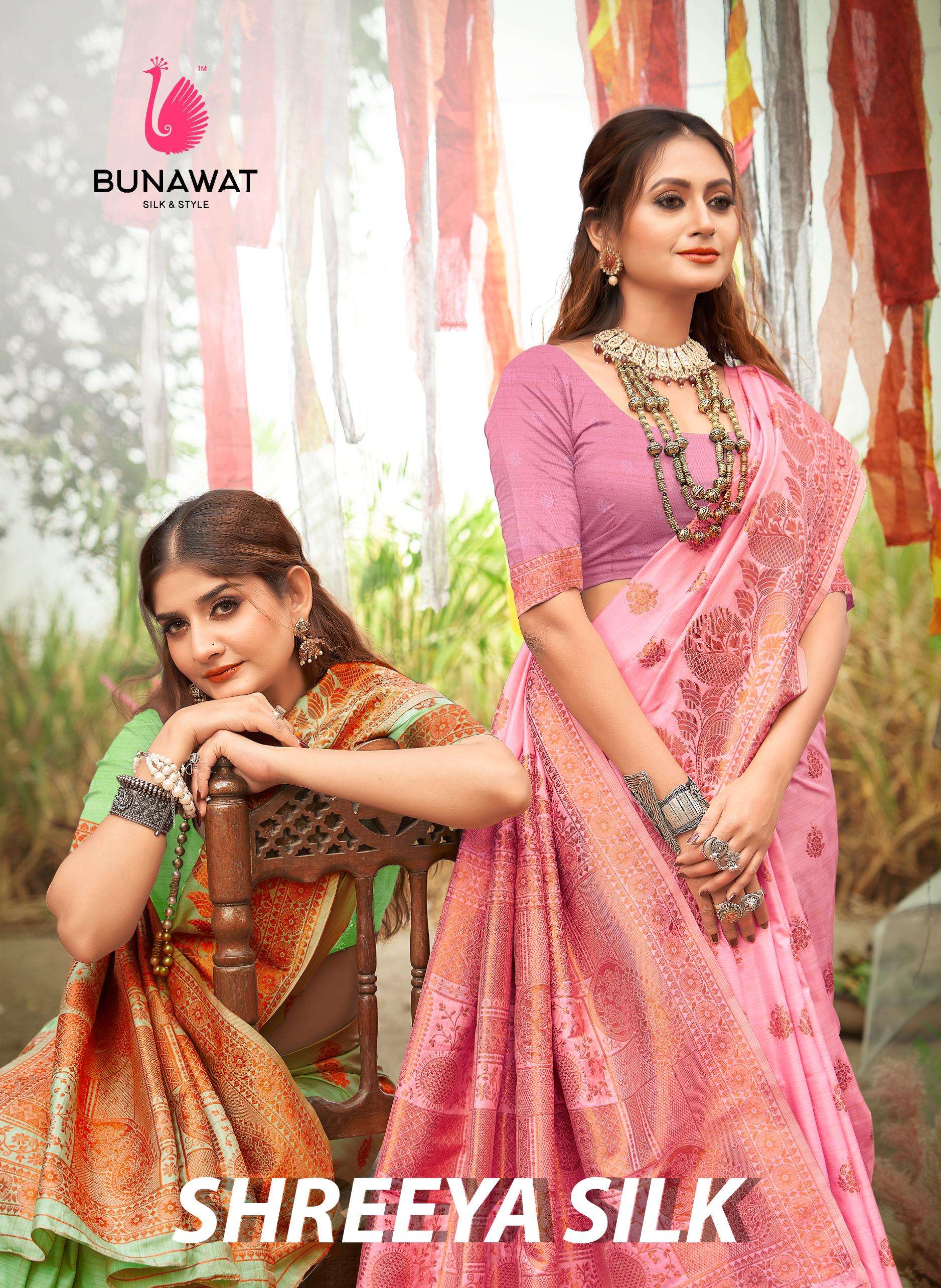 Bunawat Shreeya Silk Party Wear Heavy Silk New Designer Sarees Collection