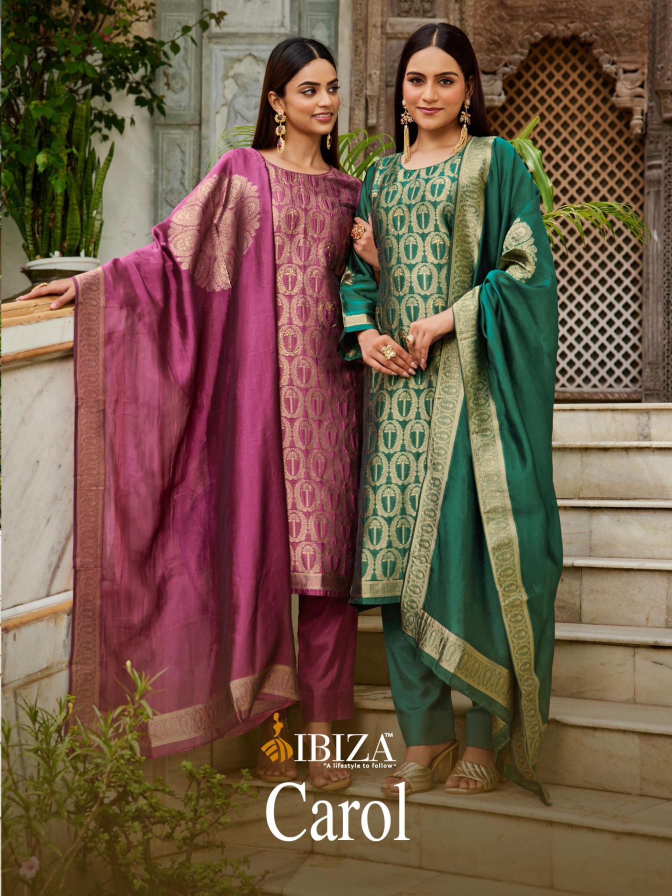 carol by ibiza banglory silk jacquard hit design salwar kameez 