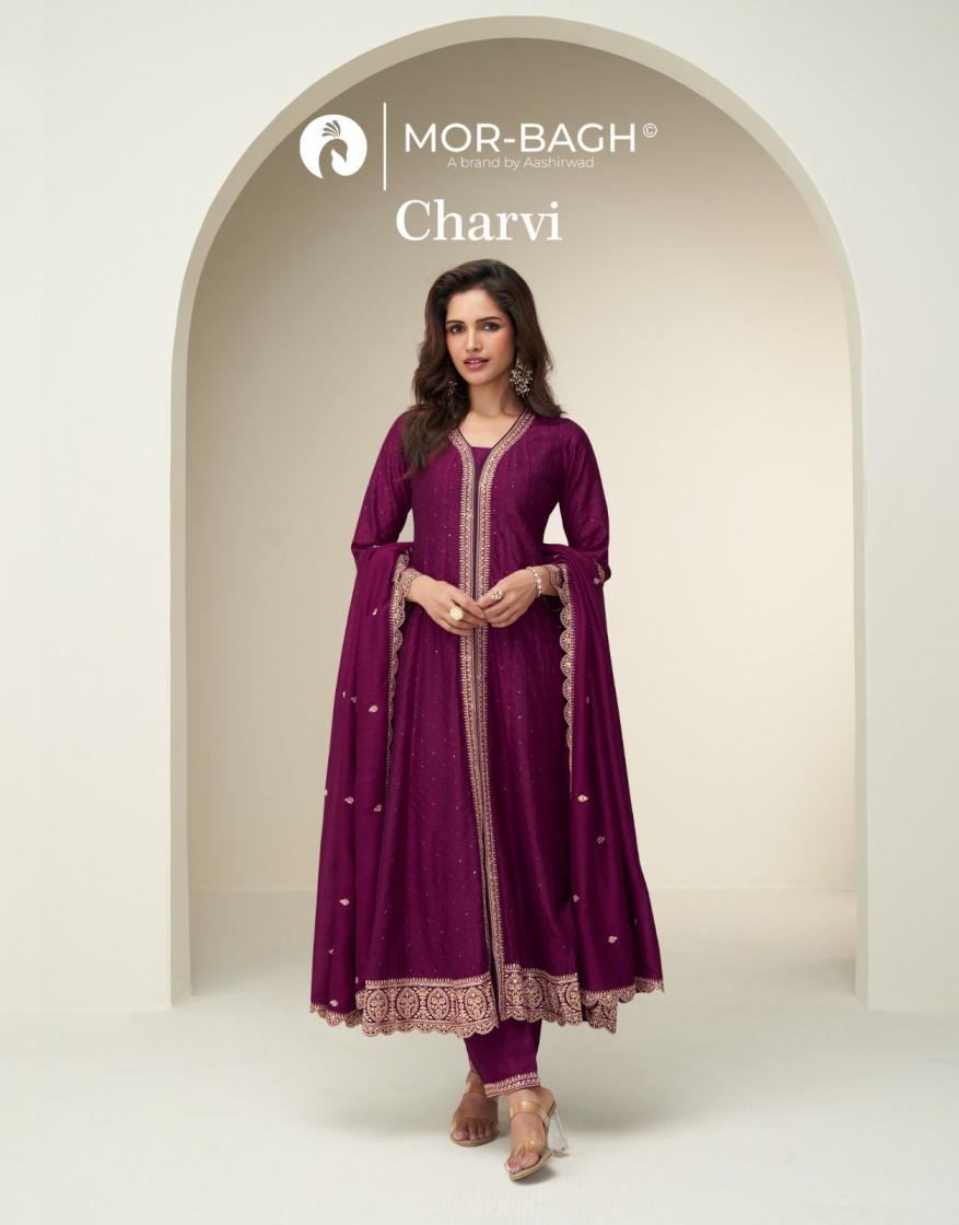 charvi by aashirwad mor bagh exclusive silk readymade suit for womens 