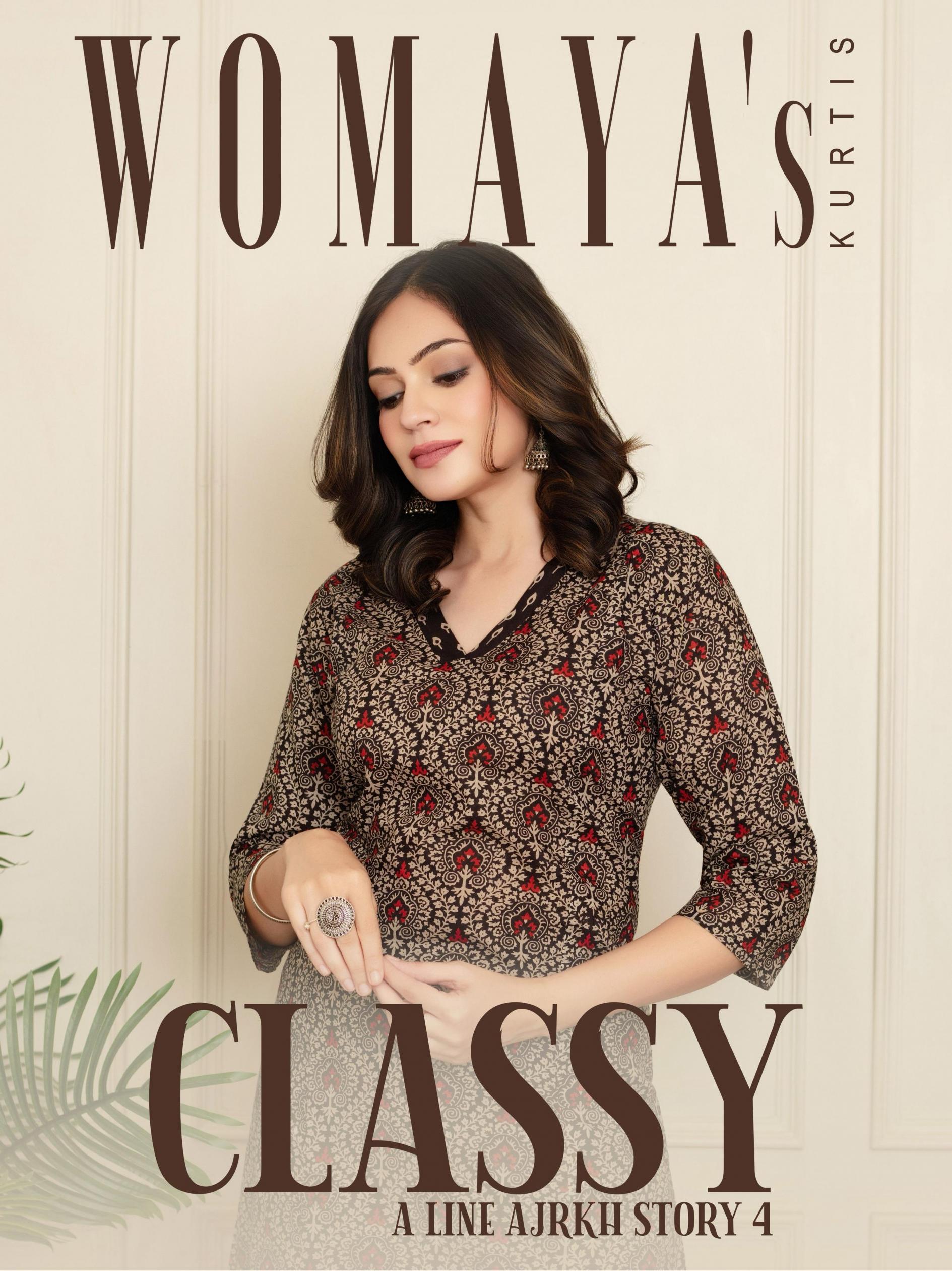 classy a line ajrkh story vol 4 by womayas readymade cotton combo ladies suits 