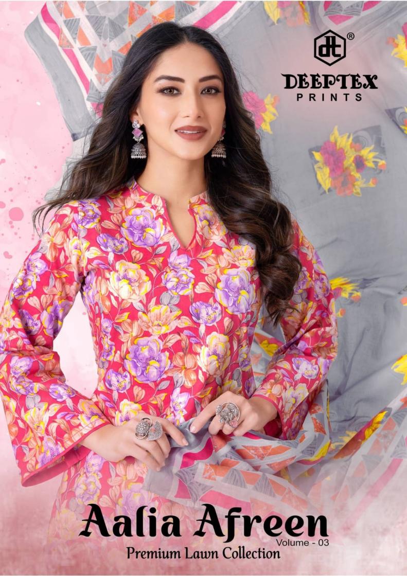 deeptex prints aalia afreen vol 3 lawn regular wear salwar kameez 