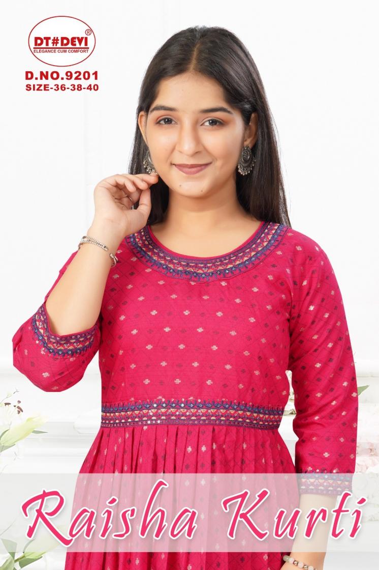 dt devi raisha 9021 vetican fully stitch fancy combo kids kurti
