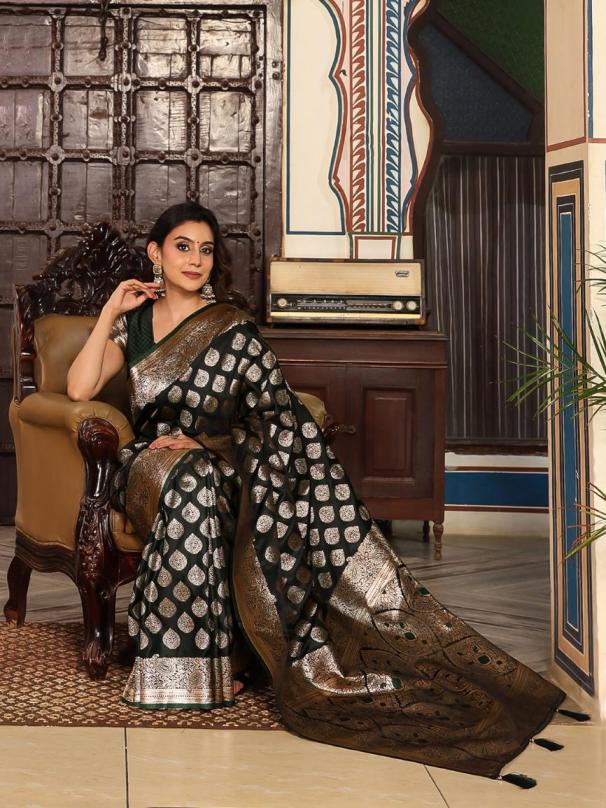 ELEGANCE VOL 2 by Astita fancy designer SILK BLEND fabric saree wholesale with Fancy latkan 