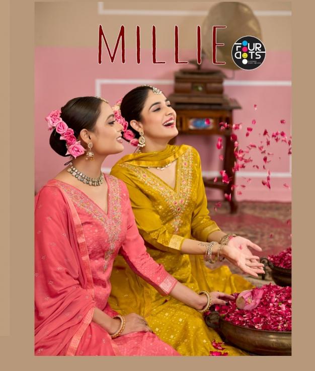 fourdots millie viscose muslin hit design stylish salwar kameez set 