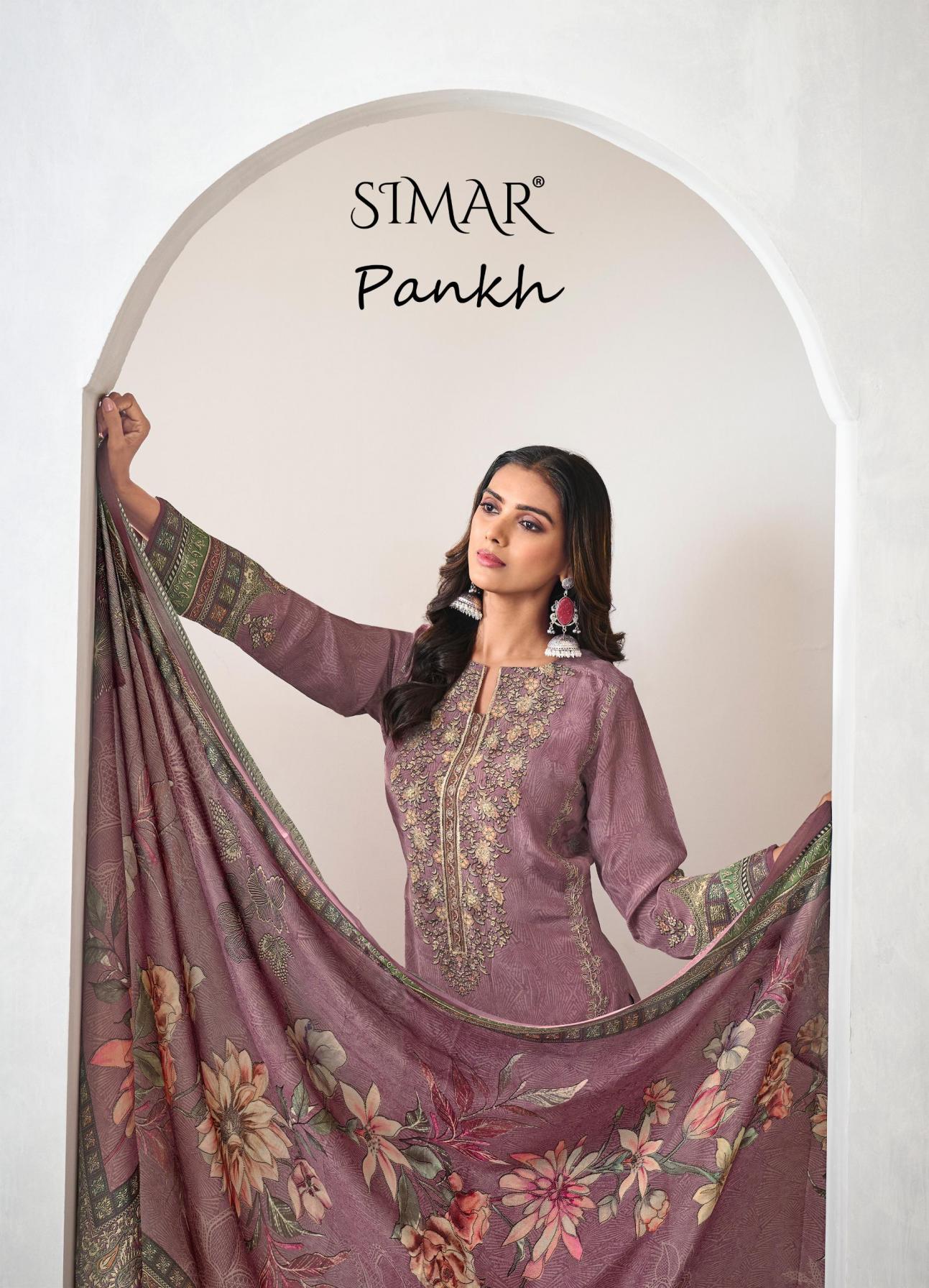 glossy simar pankh hit design natural crape suits 