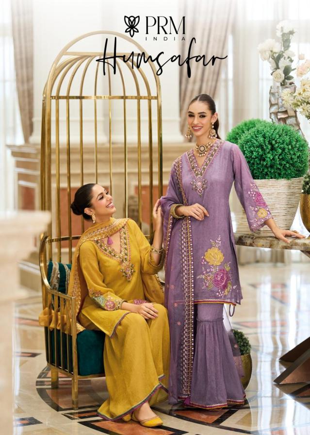 humsafar by prm india exclusive organza crush readymade plazzo suit at best price 