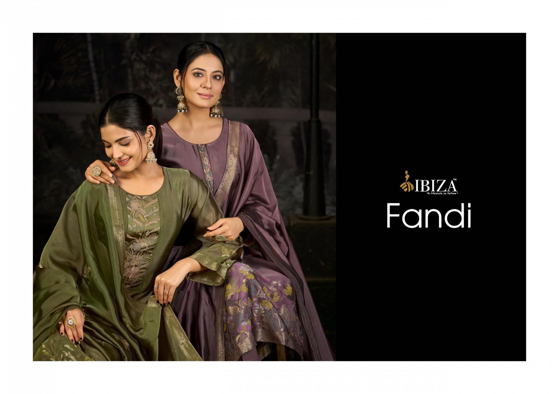 ibiza fandi banglory silk jacquard stylish dress materials  