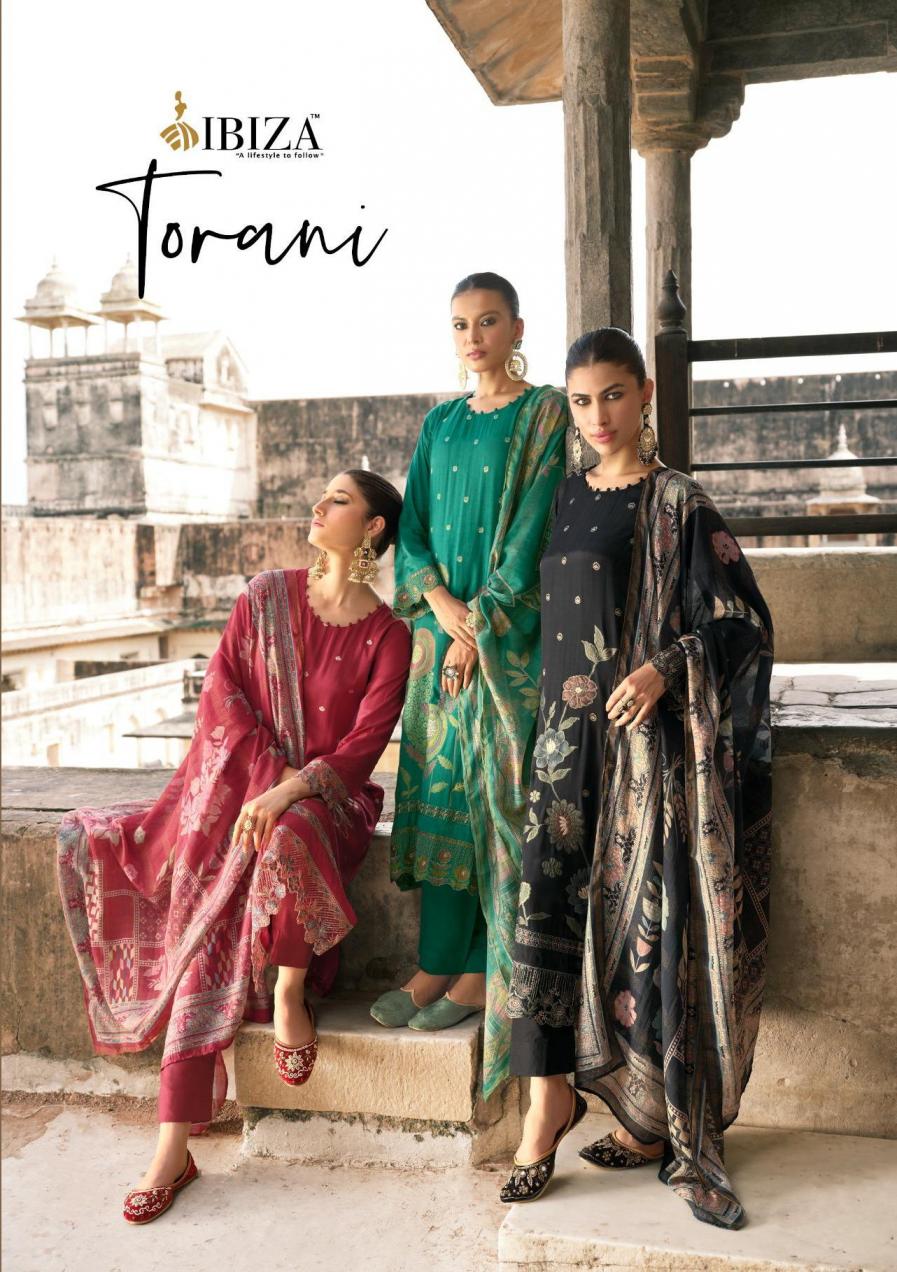 ibiza torani bemberg muslin jacquard stylish dress materials 