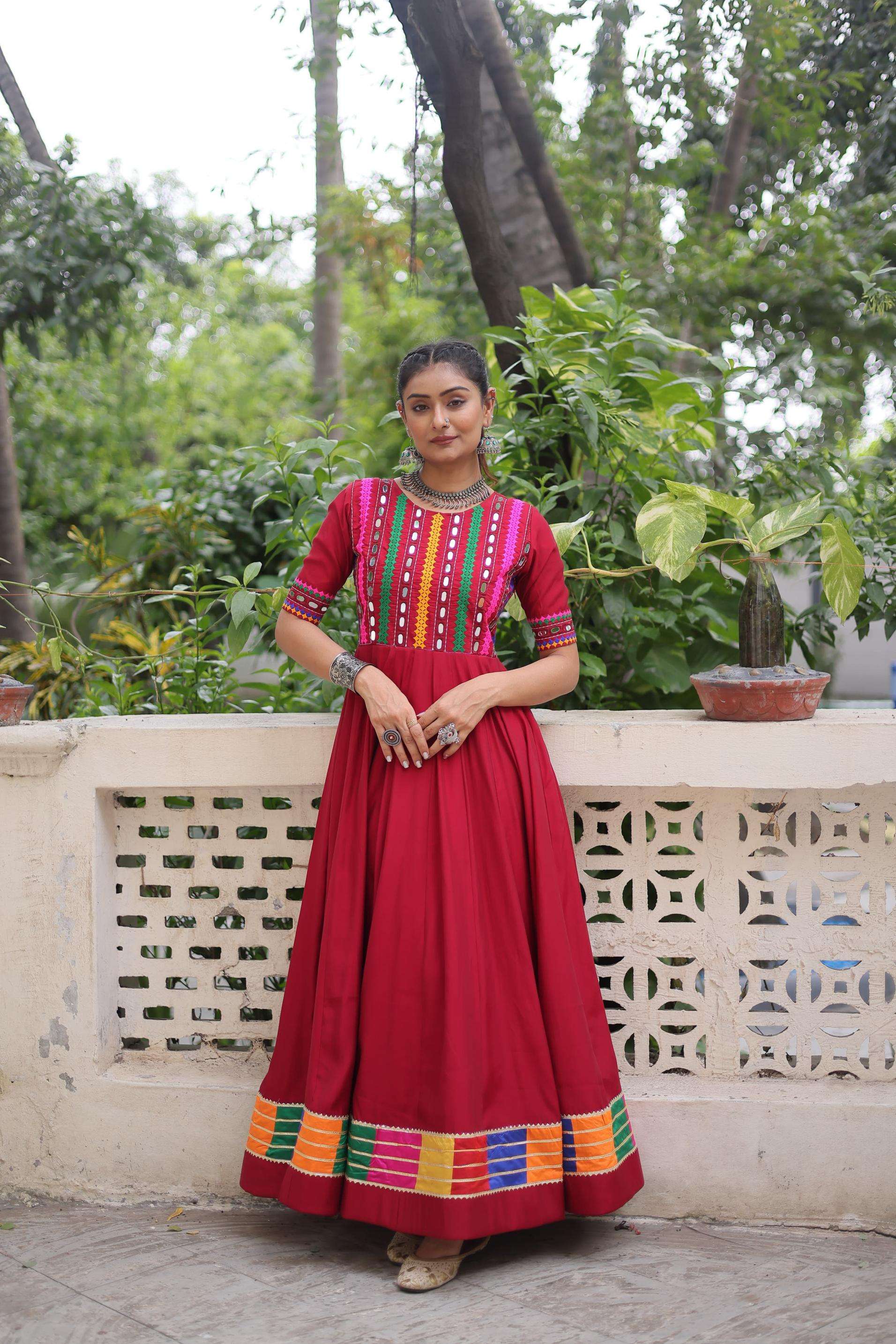 ka 1202 readymade stylish roman navratri gown online 