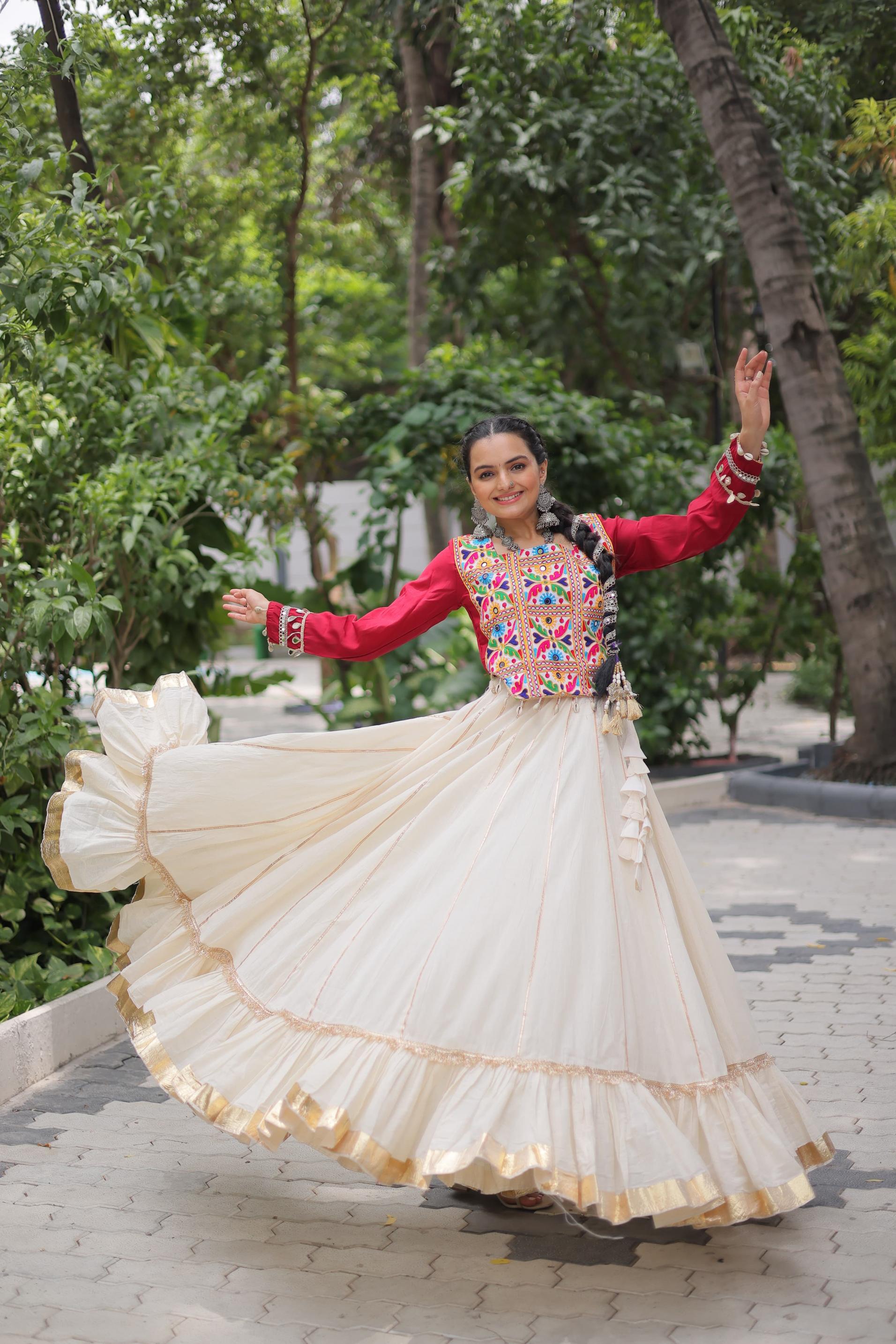 ka 5050 kora cotton classic readymade navratri lehenga choli for womens 