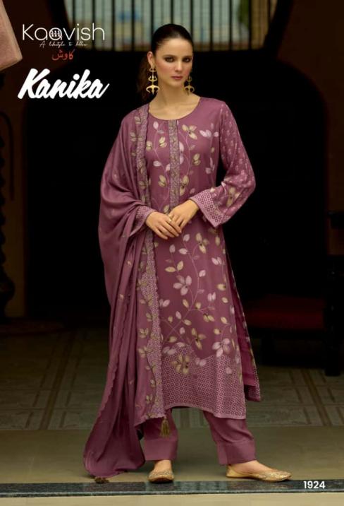 kaavish kanika pretty look viscose pashmina winter 3pcs dress 