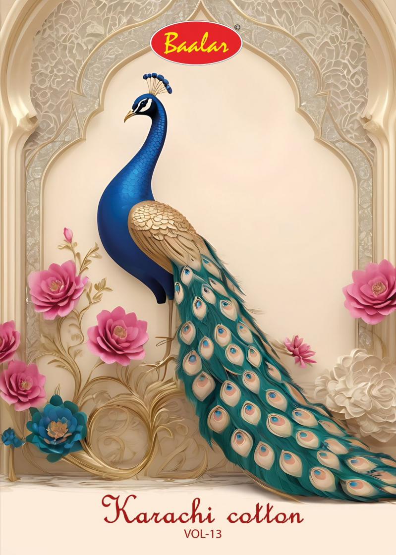 karachi cotton vol 13 by baalar lawn cotton modern dress materials  