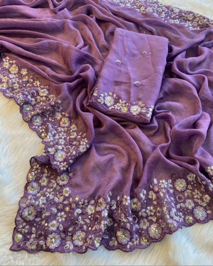 kc 174 crush silk gorgeous look sarees 