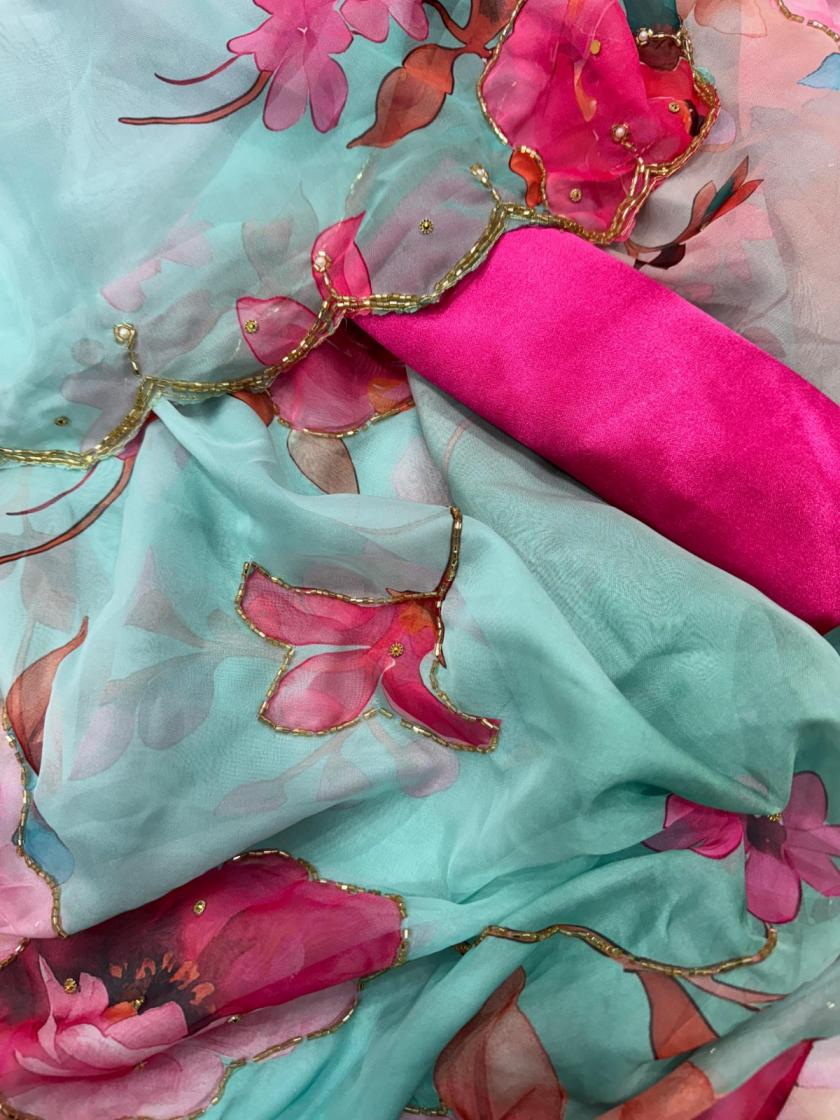 kc 2062 soft tebby silk floral print gorgeous look sarees