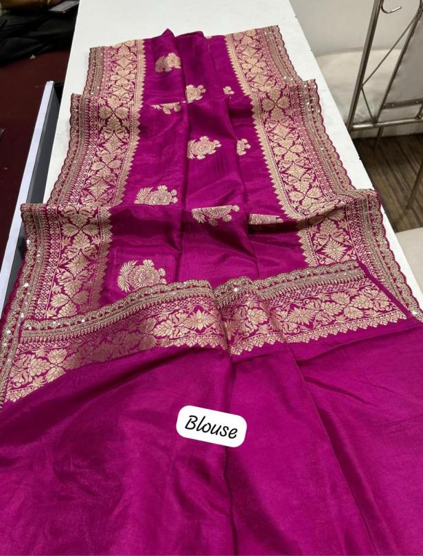kc 335 designer russian cotton silk weaving saree wholesaler 