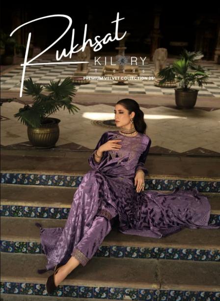 kilory trends rukhsat velvet winter special suit for womens 