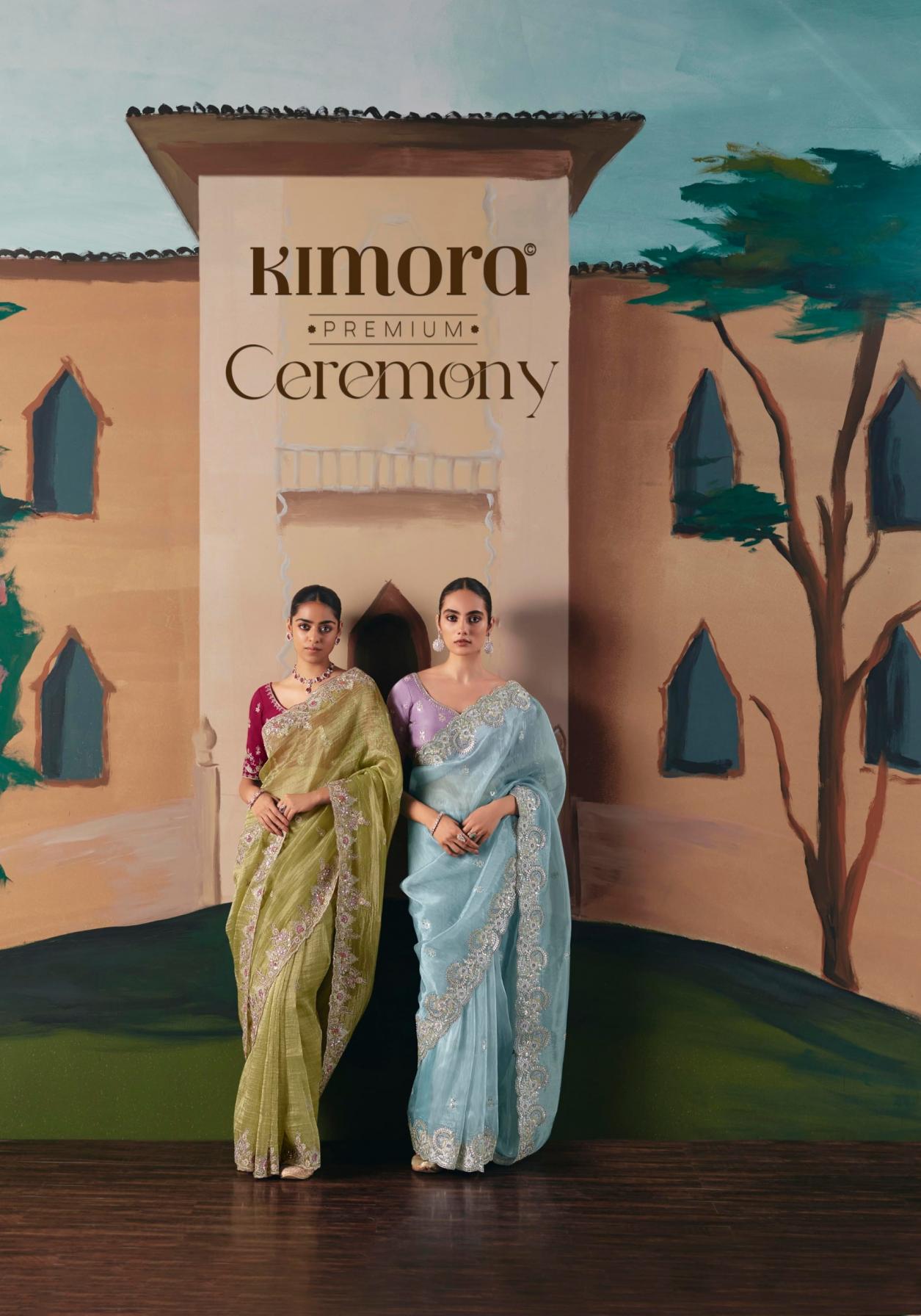 kimora ceremony fancy sequence work occasion wear saree online 