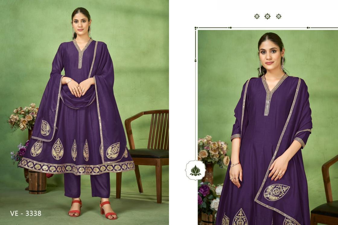 ladies flavour 3338-3340 fully stitch vichitra combo suit for womens 