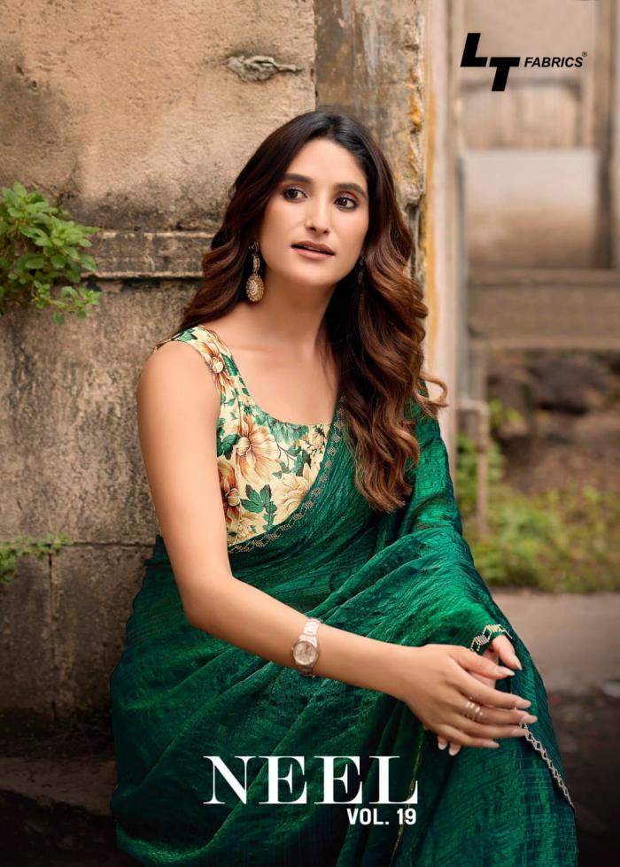 lt fashion neel vol 19 elegant style mono satin saree at best rate 