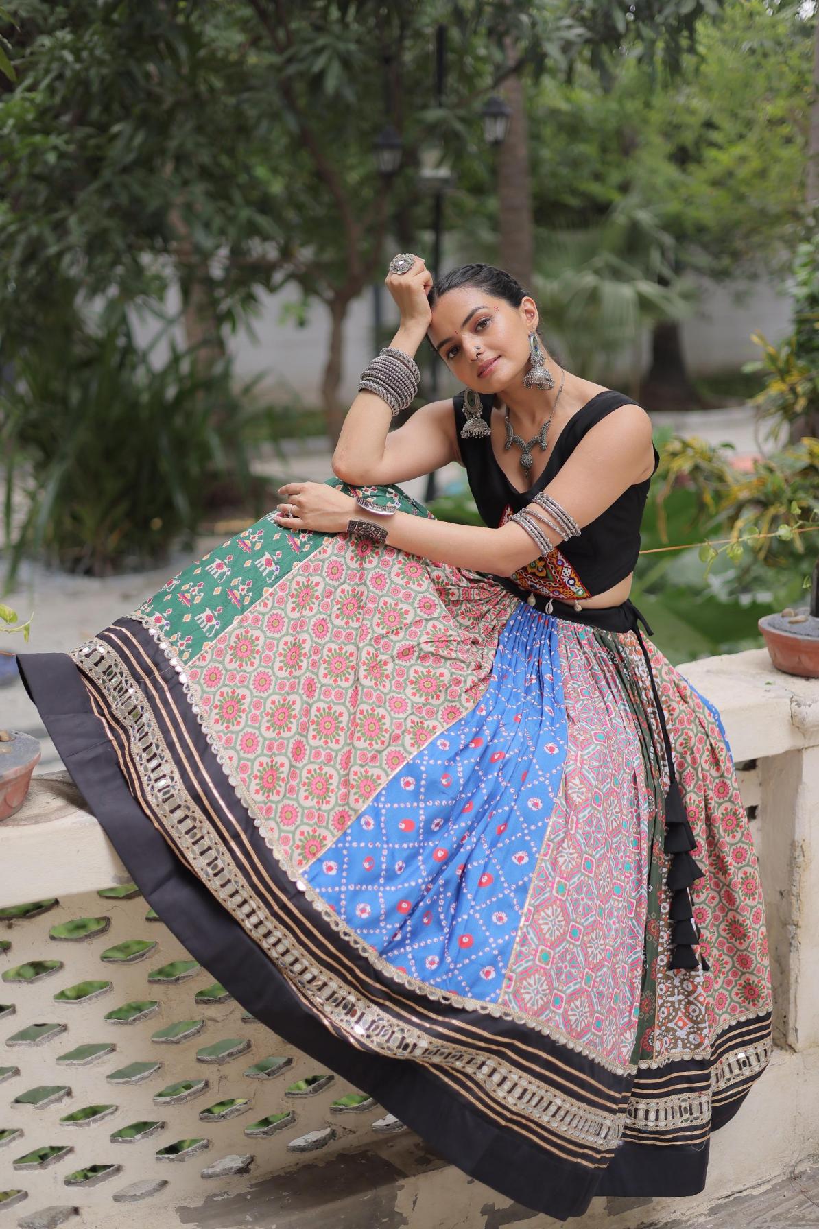 lw 7136 cotton navratri special readymade stylish lehenga choli 