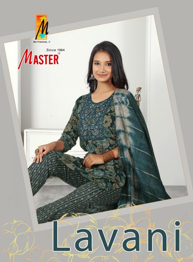 master lavani capsule print readymade pretty look combo kids 3pcs dress